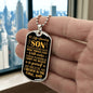 To My Amazing Son | Have Faith | Dog Tag Necklace