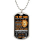 To My Son | Always Have Your Back | Dog Tag Necklace