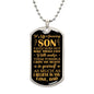 To My Amazing Son | Have Faith | Dog Tag Necklace
