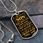 To My Amazing Son | Have Faith | Dog Tag Necklace