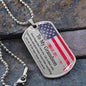 To My Grandson | Never Forget That I Love You| Dog Tag Necklace