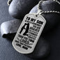 To My Son | You Braver, Stronger, Smarter | Dog Tag Necklace