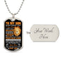 To My Son | Always Have Your Back | Dog Tag Necklace