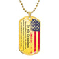 To My Grandson | Never Forget That I Love You| Dog Tag Necklace