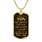 To My Amazing Son | Have Faith | Dog Tag Necklace