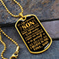 To My Amazing Son | Have Faith | Dog Tag Necklace