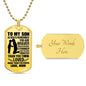 To My Son | You Braver, Stronger, Smarter | Dog Tag Necklace