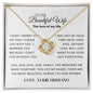 To My Beautiful Wife - The Love of My Life | Love Knot Necklace