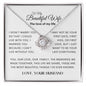 To My Beautiful Wife - The Love of My Life | Love Knot Necklace