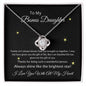 To My Bonus Daughter | Love Knot Necklace