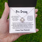 Apology Gift for Her | I Take Full Responsibility | Love Knot Necklace