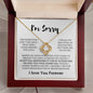 Apology Gift for Her | I Take Full Responsibility | Love Knot Necklace