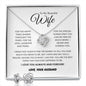 To My Beautiful Wife| I Love You Always | Love Knot Earring & Necklace Set