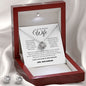 To My Beautiful Wife| I Love You Always | Love Knot Earring & Necklace Set