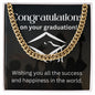 Graduation Success Cuban Link Chain| A Gift to Celebrate Your Accomplishments and Future