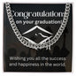 Graduation Success Cuban Link Chain| A Gift to Celebrate Your Accomplishments and Future