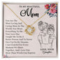 To My Beautiful Mom- You Mean Everything to Me| Love Knot Necklace