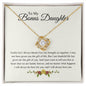 To My Bonus Daughter| Love Knot Necklace