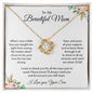 To My Beautiful Mom- I Love You - From Son | Love Knot Necklace