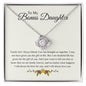 To My Bonus Daughter| Love Knot Necklace