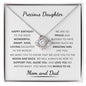 Happy Birthday| Precious Daughter| Love Knot Necklace