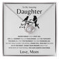 To My Daughter- I Love you| Stand still | Love Knot Necklace