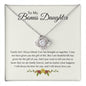 To My Bonus Daughter| Love Knot Necklace