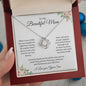 To My Beautiful Mom- I Love You - From Son | Love Knot Necklace