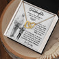 To My Granddaughter| Interlocking Hearts necklace