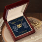 "A Mother's Prayer" | For My Daughter - Interlocking Hearts Necklace