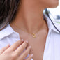 To My Girlfriend| Delicate Heart Necklace| Sterling Silver Dipped in 14K White/18K Yellow Gold