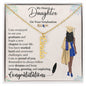 "To My Daughter" | So Proud of You | Graduation| Personalized Vertical Name Necklace