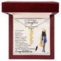 "To My Daughter" | So Proud of You | Graduation| Personalized Vertical Name Necklace