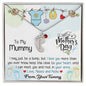 To My Mummy - Custom Baby Feet Necklace with Birthstone