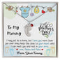 To My Beautiful Mommy - From Your Tummy | Custom Baby Feet Necklace with Birthstone