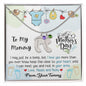 To My Beautiful Mommy - From Your Tummy | Custom Baby Feet Necklace with Birthstone