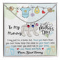 To My Beautiful Mommy - From Your Tummy | Custom Baby Feet Necklace with Birthstone