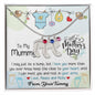 To My Mummy - Custom Baby Feet Necklace with Birthstone