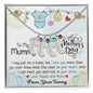 To My Mummy - Custom Baby Feet Necklace with Birthstone