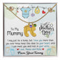 To My Mummy - Custom Baby Feet Necklace with Birthstone