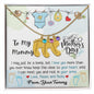To My Beautiful Mommy - From Your Tummy | Custom Baby Feet Necklace with Birthstone