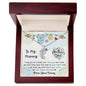 To My Beautiful Mommy - From Your Tummy | Custom Baby Feet Necklace with Birthstone