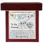 To My Beautiful Mommy - From Your Tummy | Custom Baby Feet Necklace with Birthstone