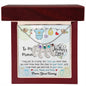 To My Beautiful Mommy - From Your Tummy | Custom Baby Feet Necklace with Birthstone
