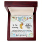 To My Beautiful Mommy - From Your Tummy | Custom Baby Feet Necklace with Birthstone