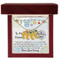 To My Beautiful Mommy - From Your Tummy | Custom Baby Feet Necklace with Birthstone