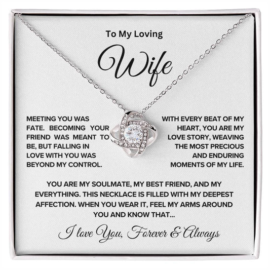 To My Loving Wife | Love Knot Necklace