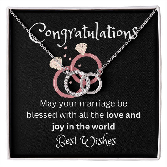 Blessed Love Interlocking Ring Necklace| A Perfect Wedding Gift for the Happy Couple
