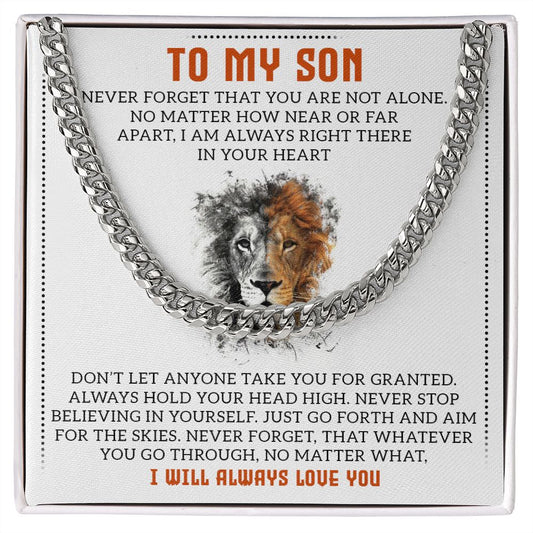 "My Son"| In Your Heart- Cuban Link Chain