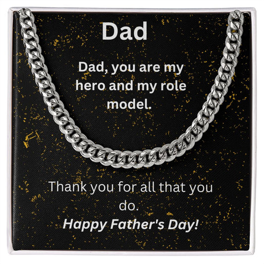 "Heroic Cuban Link Chain - A Father's Day Gift for the Strongest Dad"